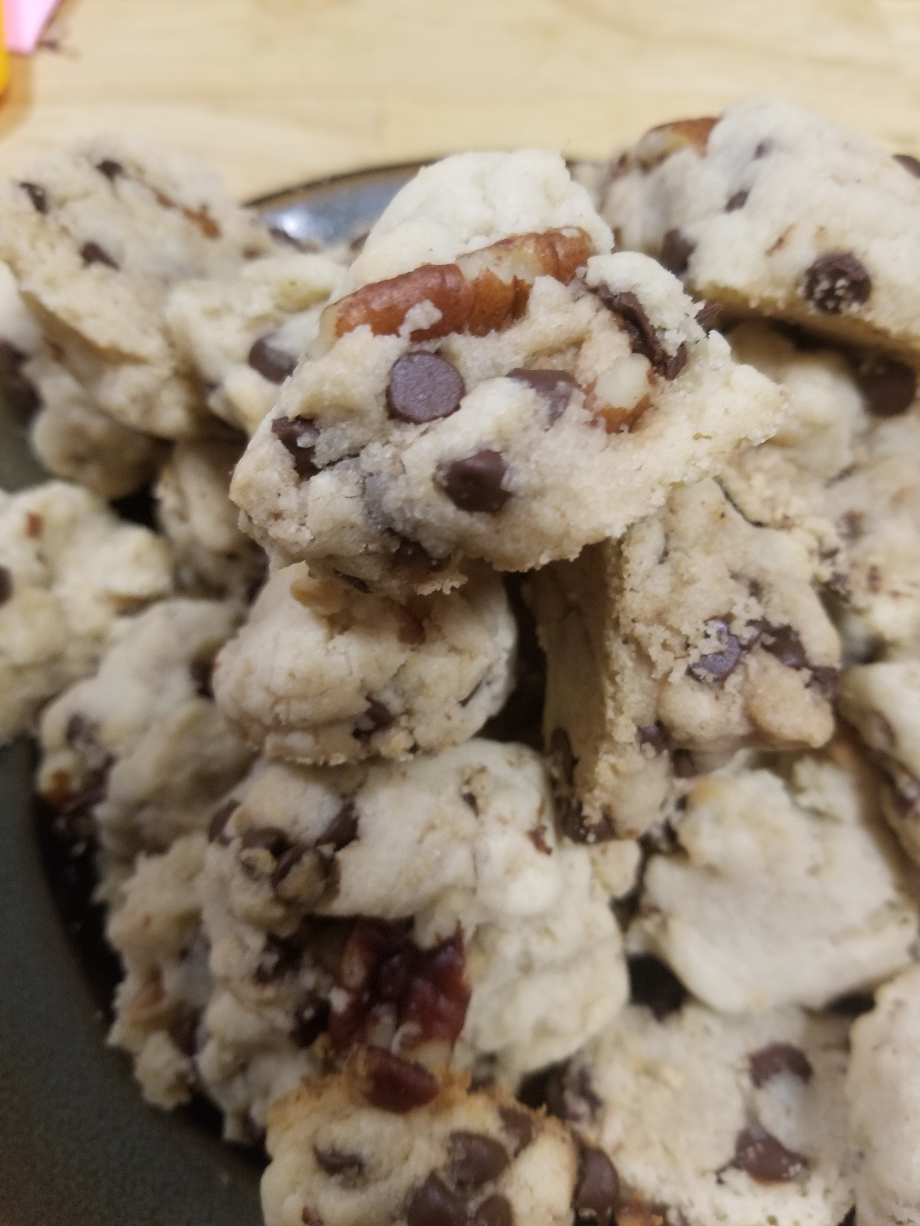 Gluten and dairy free chocolate chip walnut cookies